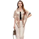 90x90 Seidentuch Beige Halstuch N59